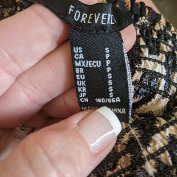 Forever 21 NWT rayon full length cheetah print strapless jumpsuit - S - Picture 6 of 7